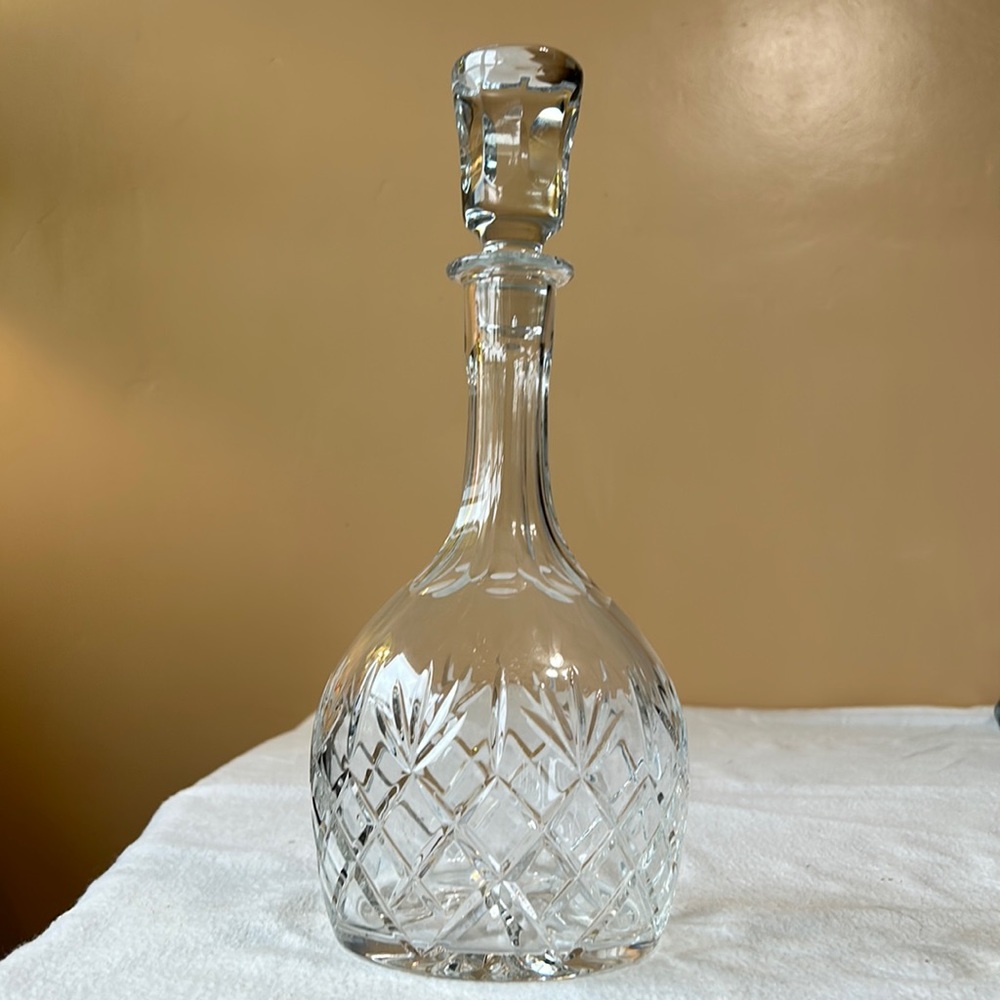 Tall Crystal Cut Decanter